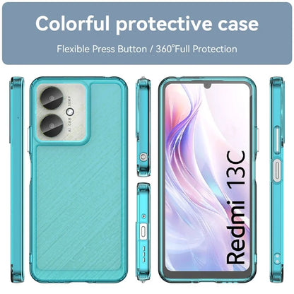 Candy Series for Xiaomi Redmi 13C 4G / 13C 5G / Poco C65 4G Cell Phone Case Clear TPU Back Cover Blue