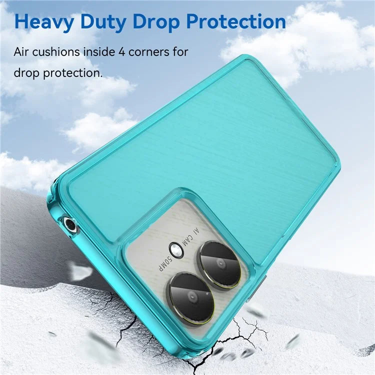 Candy Series for Xiaomi Redmi 13C 4G / 13C 5G / Poco C65 4G Cell Phone Case Clear TPU Back Cover Blue