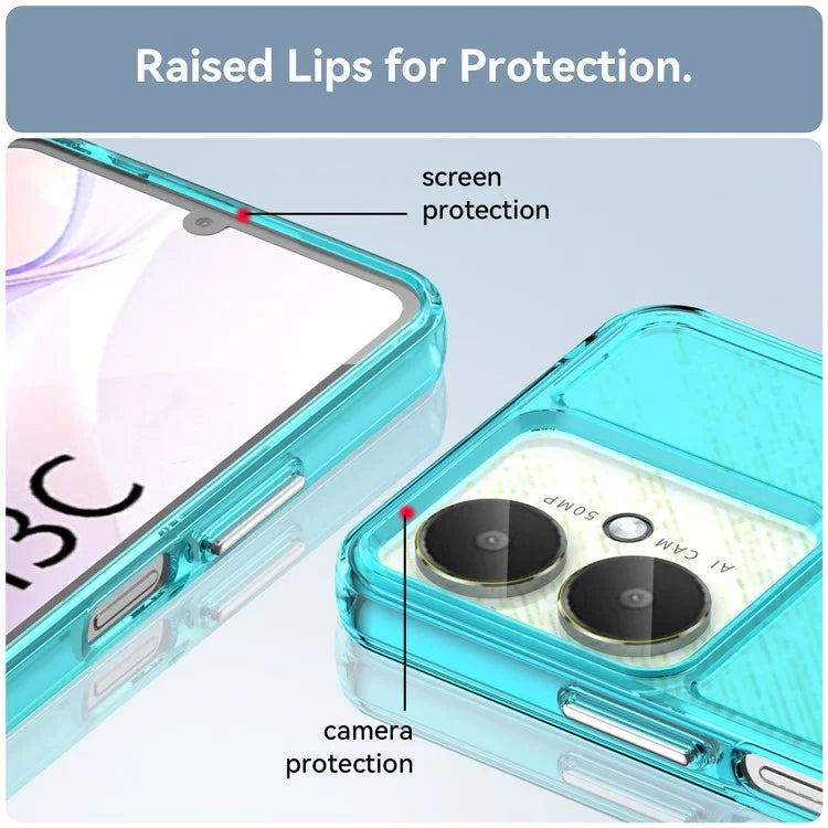Candy Series for Xiaomi Redmi 13C 4G / 13C 5G / Poco C65 4G Cell Phone Case Clear TPU Back Cover Blue