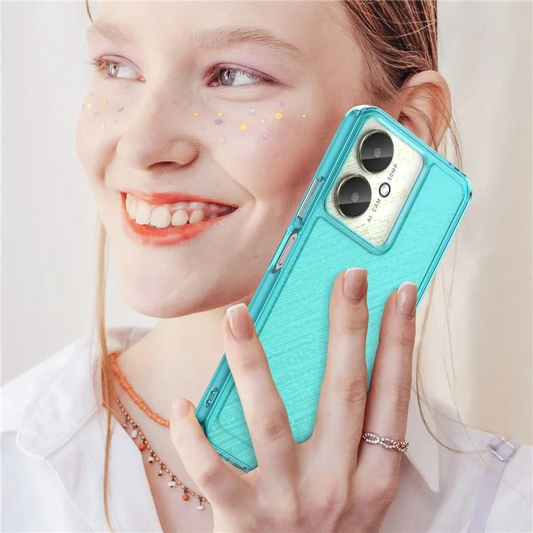 Candy Series for Xiaomi Redmi 13C 4G / 13C 5G / Poco C65 4G Cell Phone Case Clear TPU Back Cover Blue
