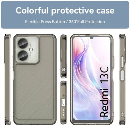 Candy Series for Xiaomi Redmi 13C 4G / 13C 5G / Poco C65 4G Cell Phone Case Clear TPU Back Cover Grey