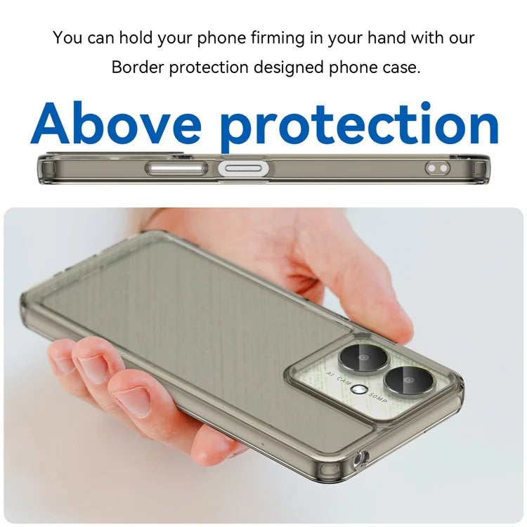 Candy Series for Xiaomi Redmi 13C 4G / 13C 5G / Poco C65 4G Cell Phone Case Clear TPU Back Cover Grey