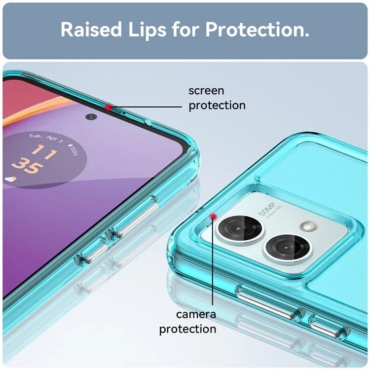 Candy Series for Motorola Moto G84 5G Cell Phone Case Clear TPU Scratch-proof Cover