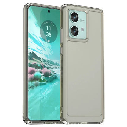 Candy Series for Motorola Edge 40 Neo 5G Back Guard Case Clear TPU Cell Phone Cover Grey