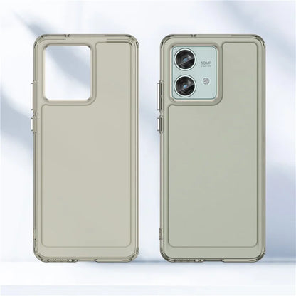 Candy Series for Motorola Edge 40 Neo 5G Back Guard Case Clear TPU Cell Phone Cover Grey