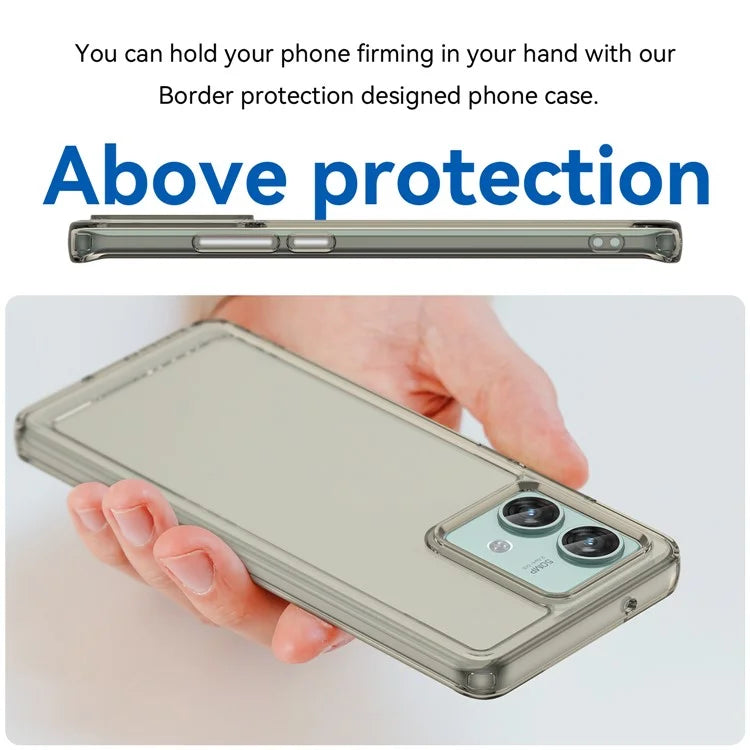 Candy Series for Motorola Edge 40 Neo 5G Back Guard Case Clear TPU Cell Phone Cover Grey
