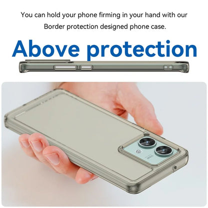 Candy Series for Motorola Edge 40 Neo 5G Back Guard Case Clear TPU Cell Phone Cover Grey