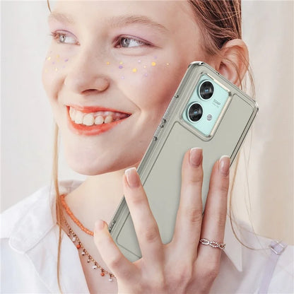 Candy Series for Motorola Edge 40 Neo 5G Back Guard Case Clear TPU Cell Phone Cover Grey