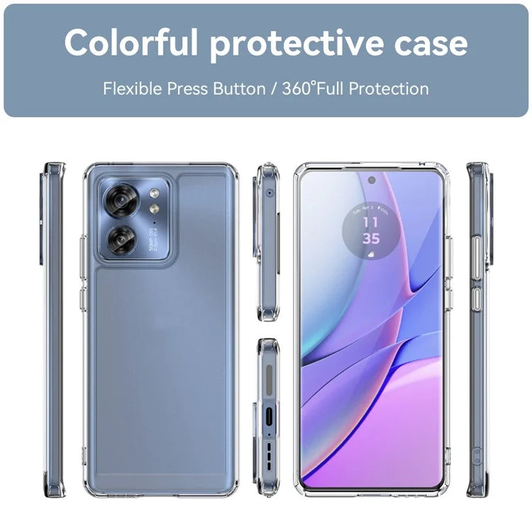 Candy Series for Motorola Edge (2023) 5G Anti-fall Case Clear TPU Cell Phone Cover