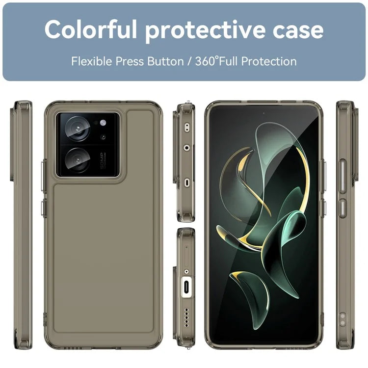 Candy Series for Xiaomi 13T / 13T Pro Clear TPU Back Case Fall Proof Mobile Phone Cover Grey
