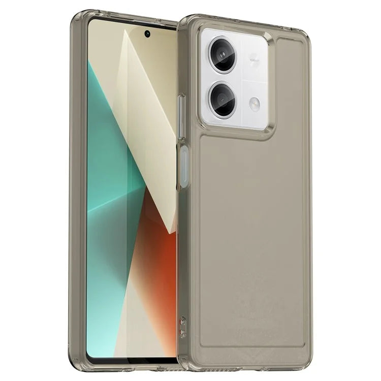 For Xiaomi Redmi Note 13 5G Case Candy Series Clear TPU Cell Phone Cover Grey