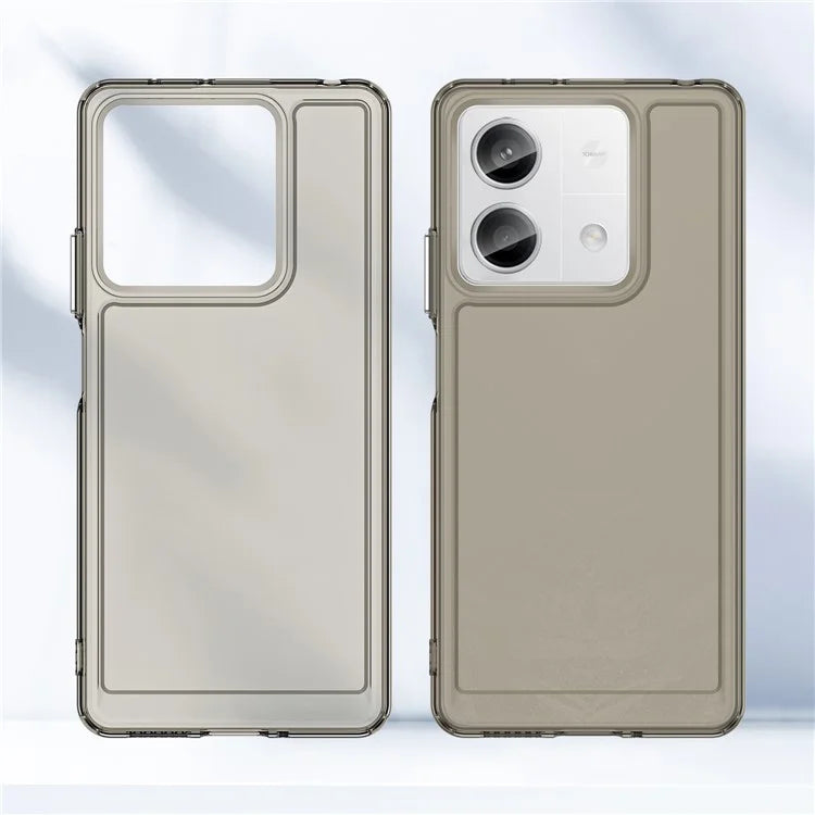 For Xiaomi Redmi Note 13 5G Case Candy Series Clear TPU Cell Phone Cover Grey