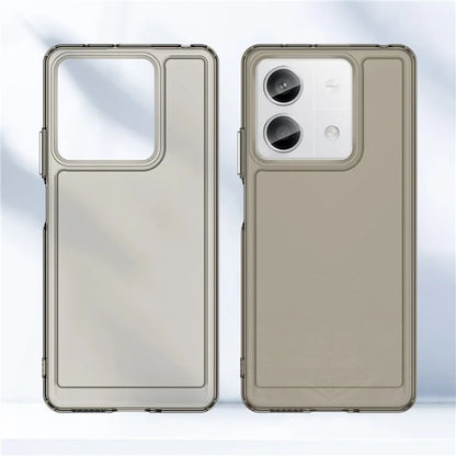 For Xiaomi Redmi Note 13 5G Case Candy Series Clear TPU Cell Phone Cover Grey