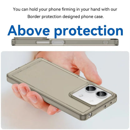 For Xiaomi Redmi Note 13 5G Case Candy Series Clear TPU Cell Phone Cover Grey