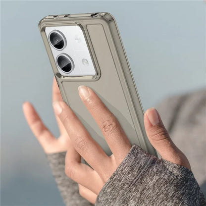 For Xiaomi Redmi Note 13 5G Case Candy Series Clear TPU Cell Phone Cover Grey