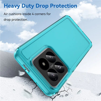 For Xiaomi 14 Pro Case Candy Series Clear TPU Drop Protection Cell Phone Cover Blue