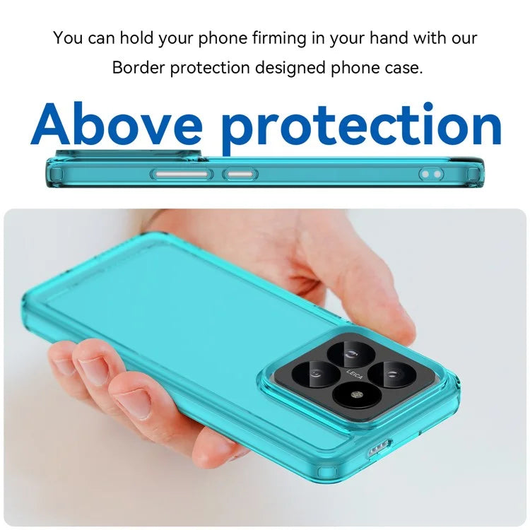 For Xiaomi 14 Pro Case Candy Series Clear TPU Drop Protection Cell Phone Cover Blue