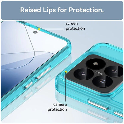 For Xiaomi 14 Pro Case Candy Series Clear TPU Drop Protection Cell Phone Cover Blue