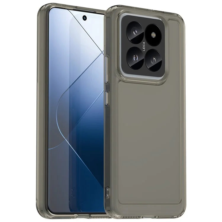 For Xiaomi 14 Pro Case Candy Series Clear TPU Drop Protection Cell Phone Cover Grey