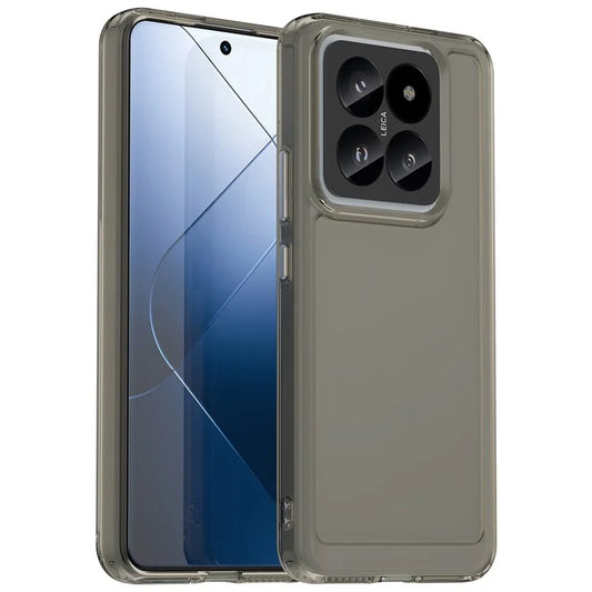 For Xiaomi 14 Pro Case Candy Series Clear TPU Drop Protection Cell Phone Cover Grey