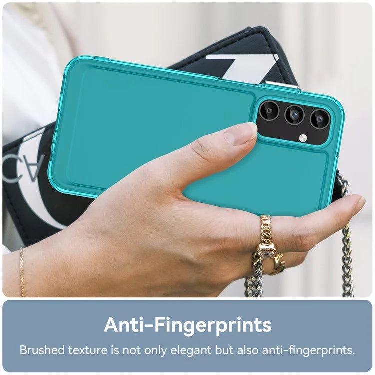 For Samsung Galaxy A15 4G / 5G Case Candy Series Transparent Cell Phone TPU Cover Blue