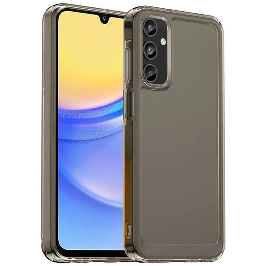 For Samsung Galaxy A15 4G / 5G Case Candy Series Transparent Cell Phone TPU Cover Grey