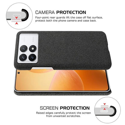 For Xiaomi Redmi K70 Pro 5G / Redmi K70 5G Slim-Fit Phone Case Cloth+PC Cushion Cover