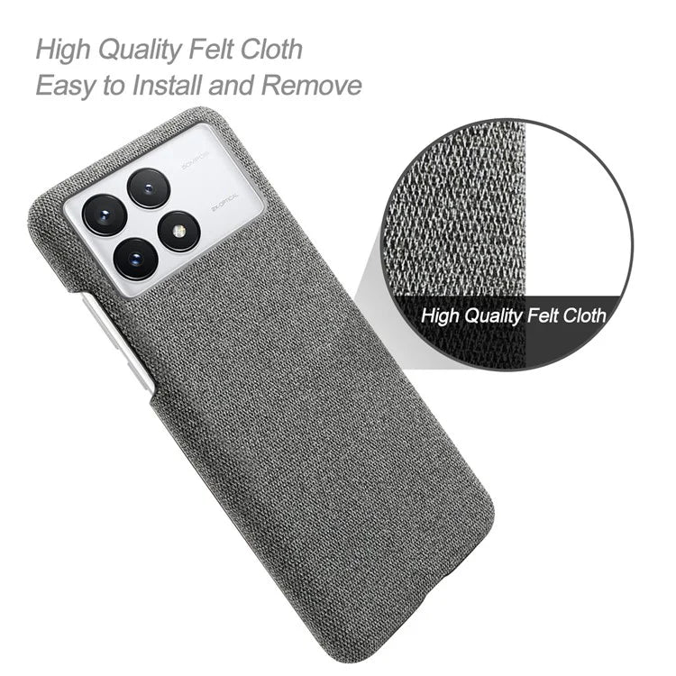 For Xiaomi Redmi K70 Pro 5G / Redmi K70 5G Slim-Fit Phone Case Cloth+PC Cushion Cover