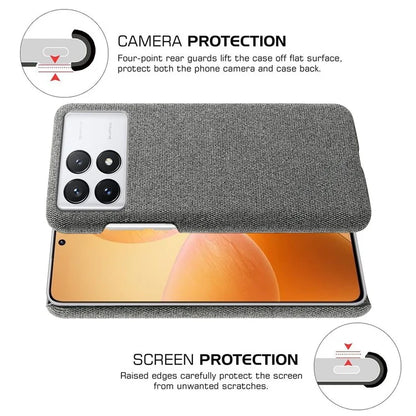 For Xiaomi Redmi K70 Pro 5G / Redmi K70 5G Slim-Fit Phone Case Cloth+PC Cushion Cover