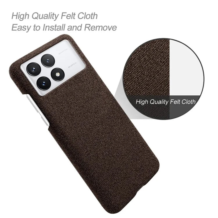 For Xiaomi Redmi K70 Pro 5G / Redmi K70 5G Slim-Fit Phone Case Cloth+PC Cushion Cover
