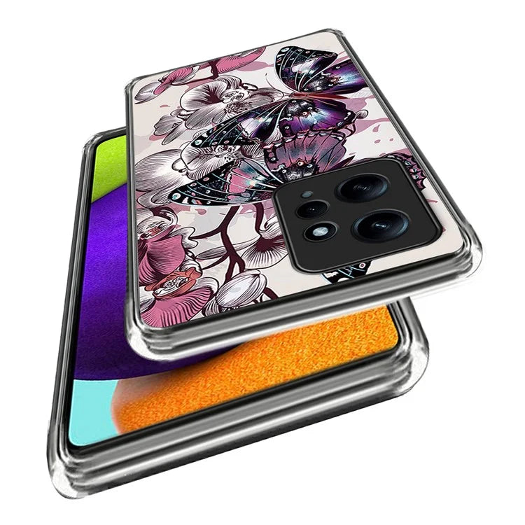 For Xiaomi Redmi Note 12 4G Case Soft TPU IMD Pattern Printing Phone Shell
