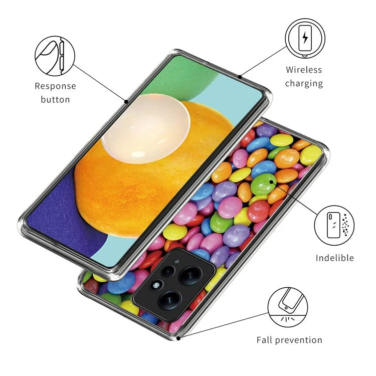 For Xiaomi Redmi Note 12 4G Case Soft TPU IMD Pattern Printing Phone Shell