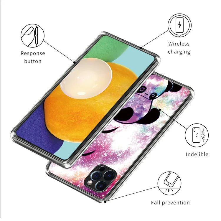 For iPhone 15 Pro Max Case Ultra Thin TPU Phone Shell with Pattern Printing