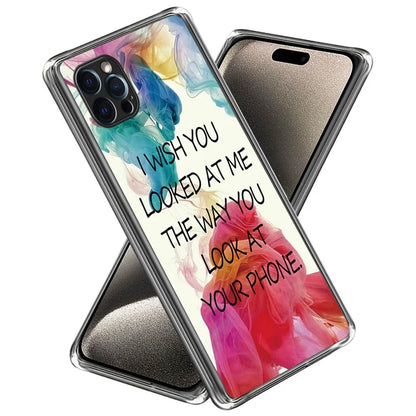 For iPhone 15 Pro Max Case Ultra Thin TPU Phone Shell with Pattern Printing