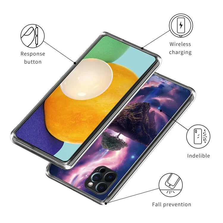 For iPhone 15 Pro Max Case Ultra Thin TPU Phone Shell with Pattern Printing