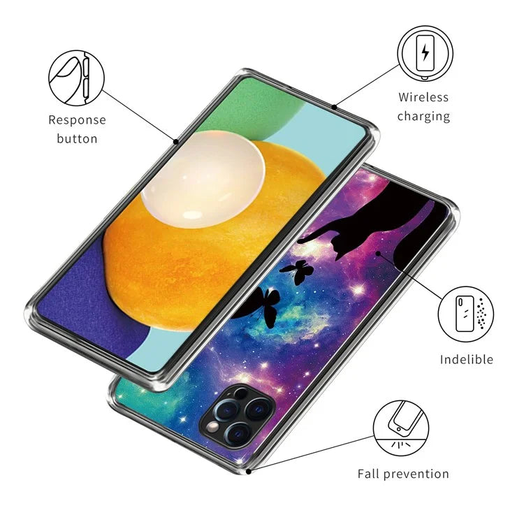 For iPhone 15 Pro Max Case Ultra Thin TPU Phone Shell with Pattern Printing