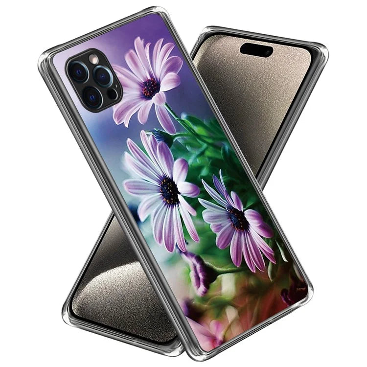 For iPhone 15 Pro Max Case Ultra Thin TPU Phone Shell with Pattern Printing
