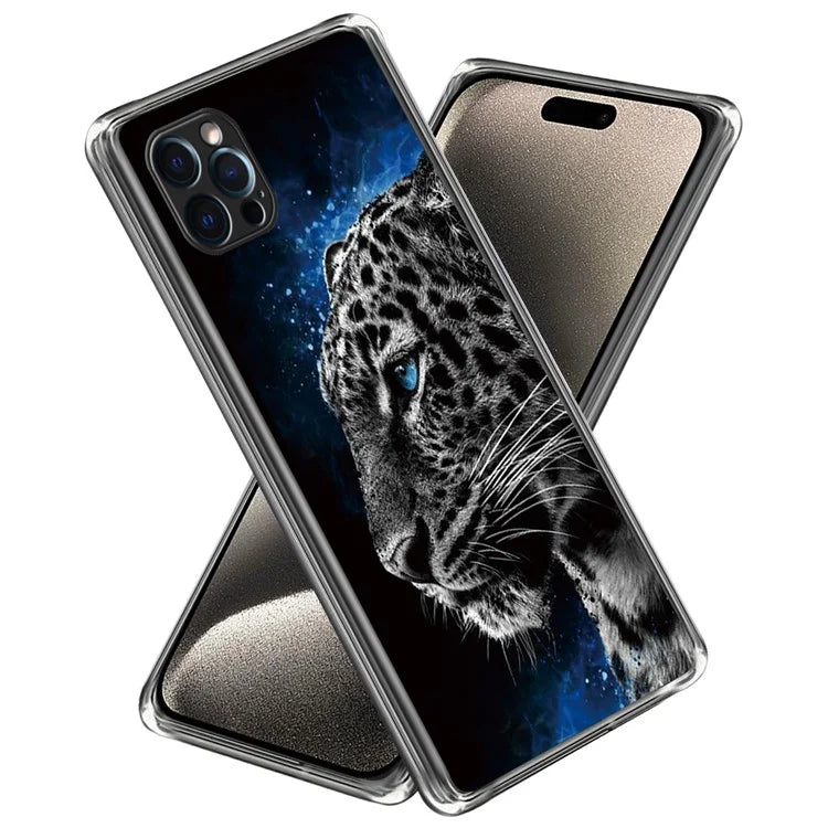 For iPhone 15 Pro Max Case Ultra Thin TPU Phone Shell with Pattern Printing