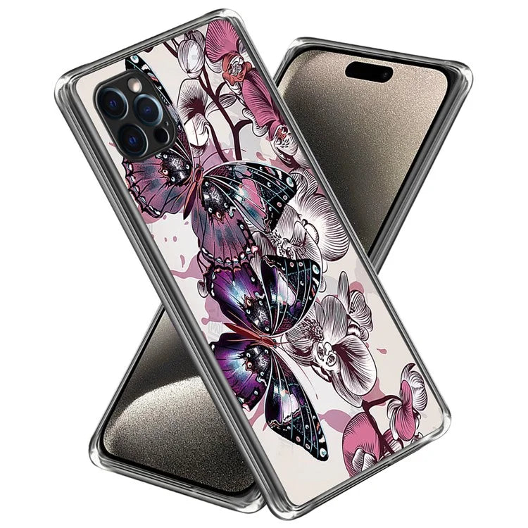 For iPhone 15 Pro Max Case Ultra Thin TPU Phone Shell with Pattern Printing