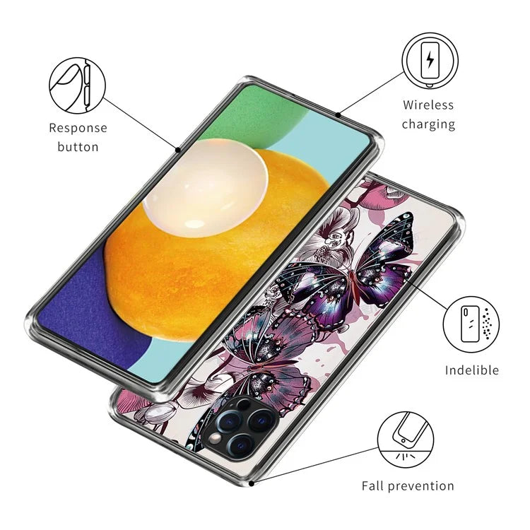 For iPhone 15 Pro Max Case Ultra Thin TPU Phone Shell with Pattern Printing