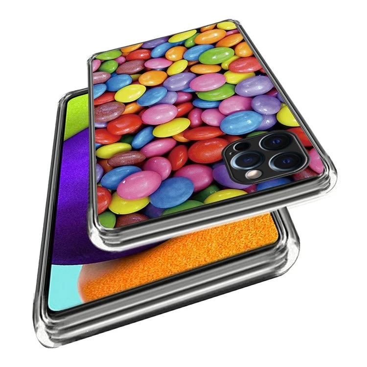 For iPhone 15 Pro Cell Phone Case Slim-Fit TPU Back Shell with Pattern Printing