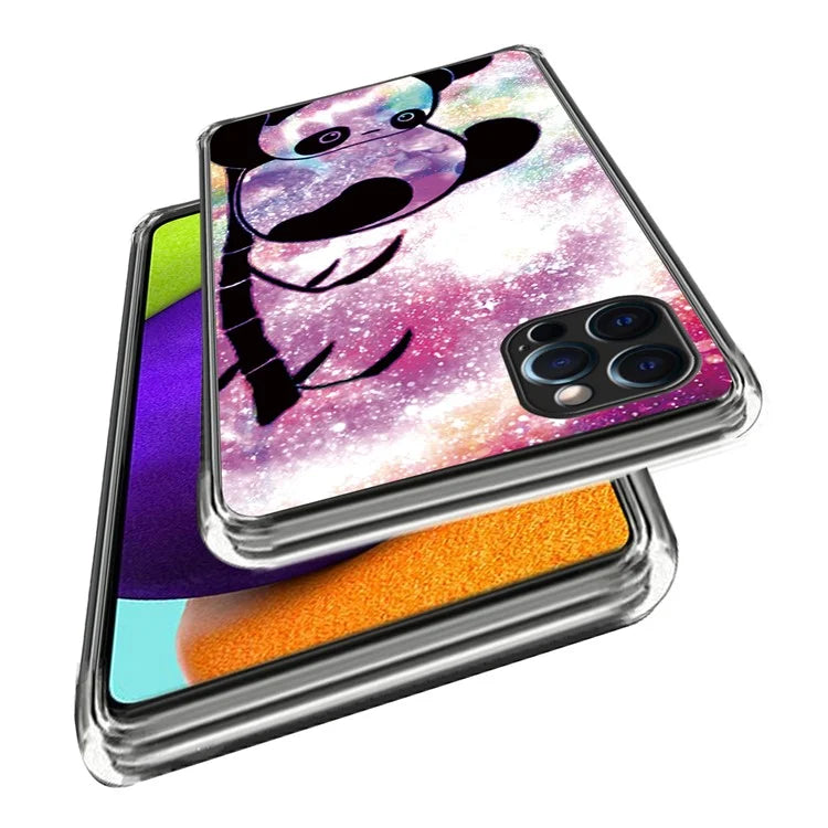 For iPhone 15 Pro Cell Phone Case Slim-Fit TPU Back Shell with Pattern Printing