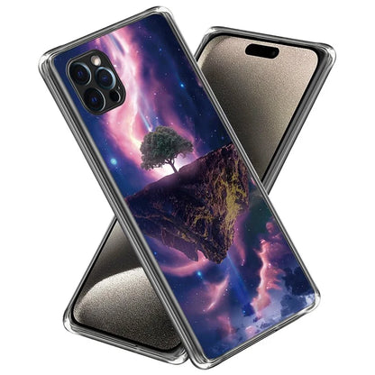 For iPhone 15 Pro Cell Phone Case Slim-Fit TPU Back Shell with Pattern Printing