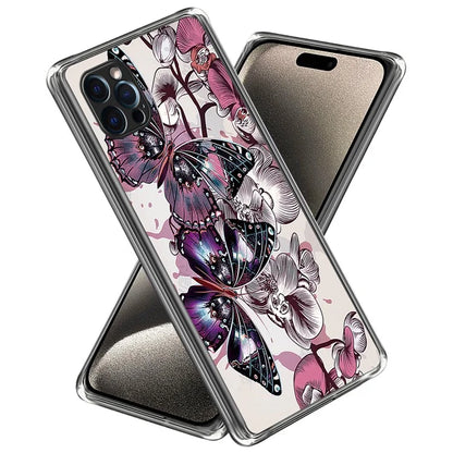 For iPhone 15 Pro Cell Phone Case Slim-Fit TPU Back Shell with Pattern Printing