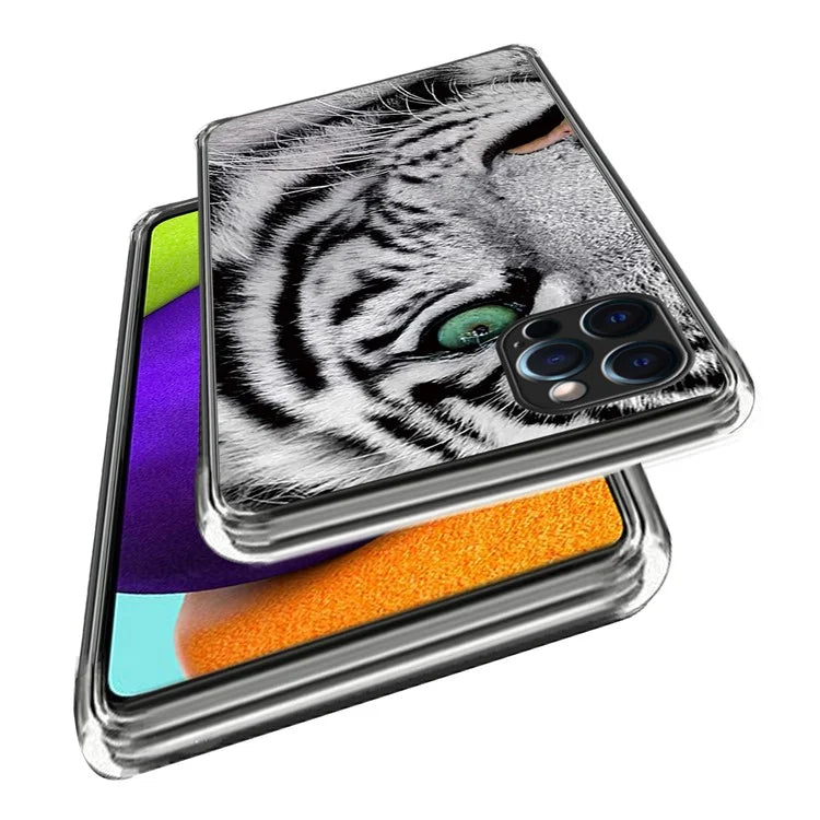 For iPhone 15 Pro Cell Phone Case Slim-Fit TPU Back Shell with Pattern Printing Head