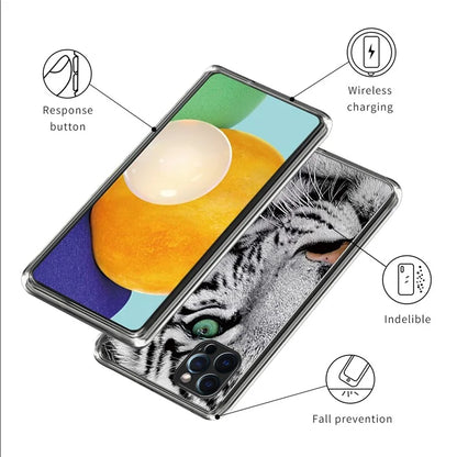 For iPhone 15 Pro Cell Phone Case Slim-Fit TPU Back Shell with Pattern Printing Head