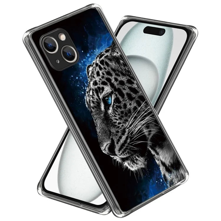 For iPhone 15 Case Drop-proof TPU Pattern Printing Phone Guard Cover