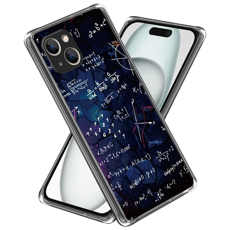 For iPhone 15 Case Drop-proof TPU Pattern Printing Phone Guard Cover