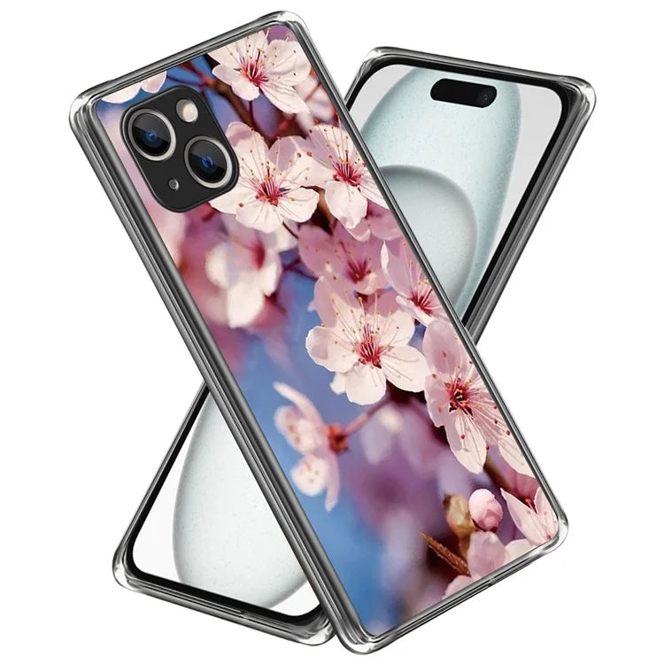 For iPhone 15 Case Drop-proof TPU Pattern Printing Phone Guard Cover