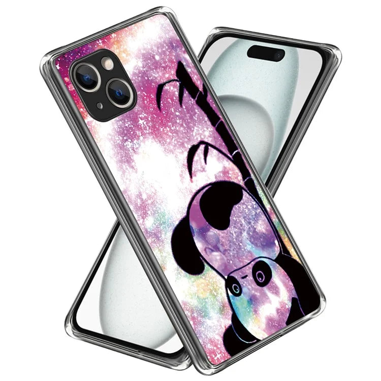For iPhone 15 Case Drop-proof TPU Pattern Printing Phone Guard Cover